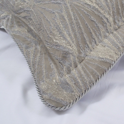 Набор постельного белья с вышивкой и жаккардовым покрывалом Dantela Vita - Alina gri-bej евро, , 8