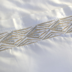 Набор постельного белья с вышивкой и жаккардовым покрывалом Dantela Vita - Alina gri-bej евро, , 10