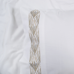 Набор постельного белья с вышивкой и жаккардовым покрывалом Dantela Vita - Alina gri-bej евро, , 11