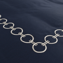 Постельное белье MieCasa сатин - Circle lacivert-bej синий-бежевый king size, , 6