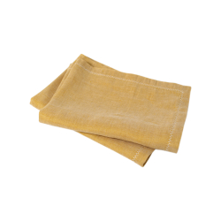 Набор столовых салфеток со льна Lotus Home - Benna mango 35*50 (2 шт), , 3