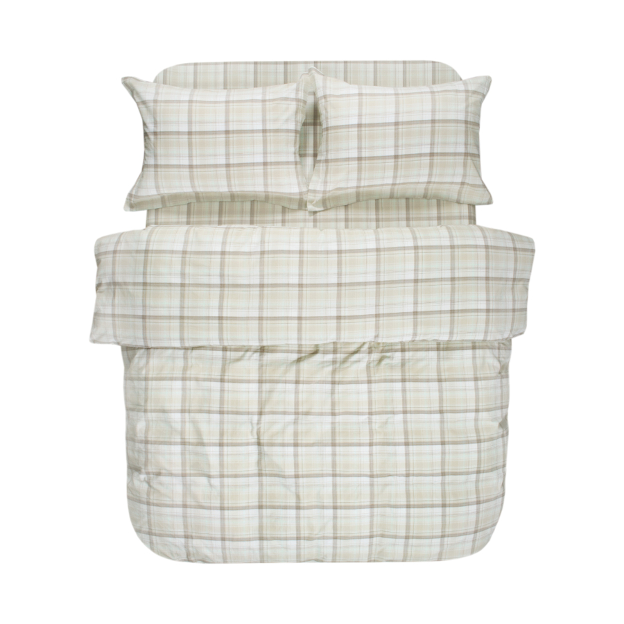 Постельное белье Lotus Home - Checked Madras мятный семейный