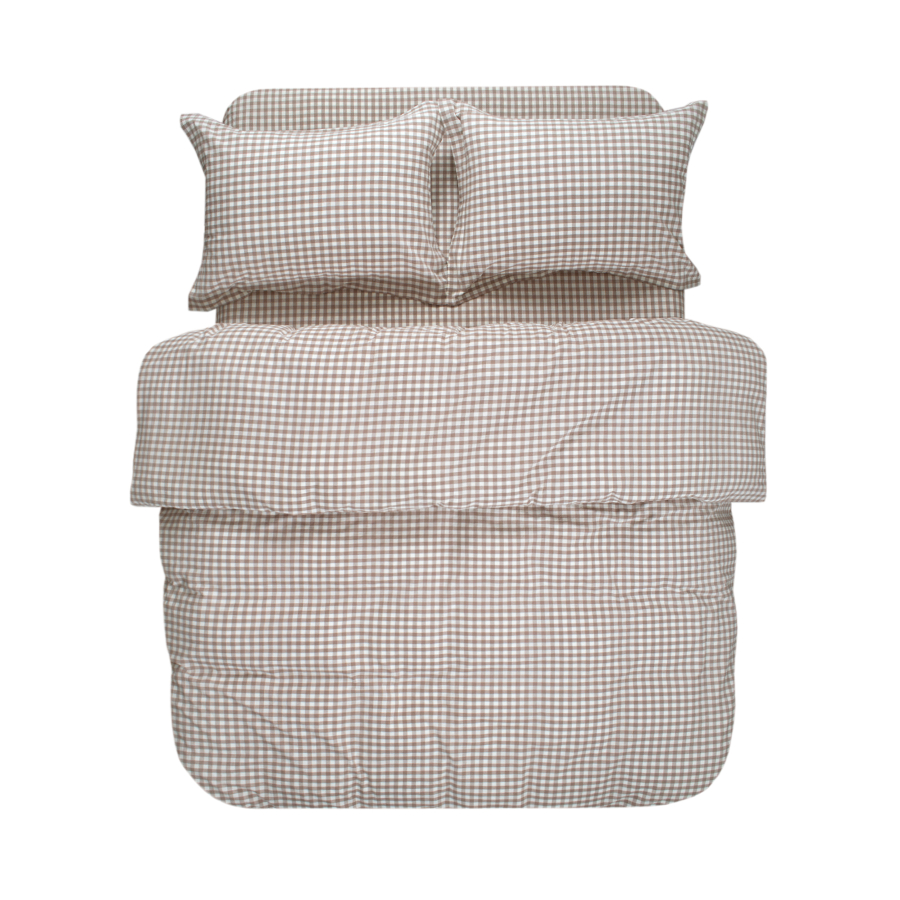 Постельное белье Lotus Home - Checked Gingham кофе семейный