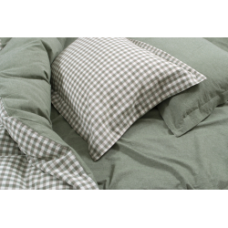 Постельное белье Lotus Home - Checked Gingham олива семейный, , 4