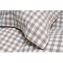 Постельное белье Lotus Home - Checked Gingham кофе евро, , 5