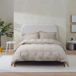 Постельное белье Lotus Home - Checked Gingham кофе семейный, , 3