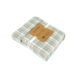 Постельное белье Lotus Home - Checked Caledonia мятный евро, , 7