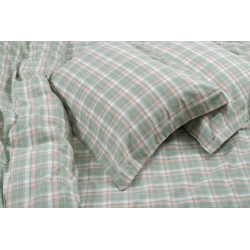 Постельное белье Lotus Home - Checked Caledonia мятный семейный, , 4