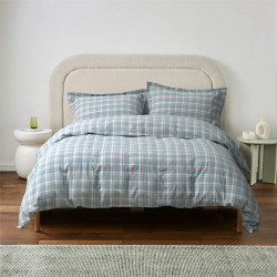 Постельное белье Lotus Home - Checked Caledonia голубой семейный, , 3