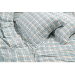 Постельное белье Lotus Home - Checked Caledonia голубой семейный, , 4