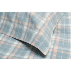 Постельное белье Lotus Home - Checked Caledonia голубой семейный, , 5