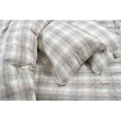 Постельное белье Lotus Home - Checked Madras серый семейный, , 4