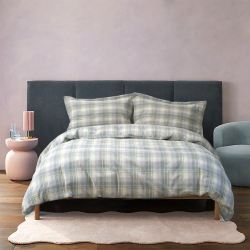 Постельное белье Lotus Home - Checked Madras зеленый евро, , 3