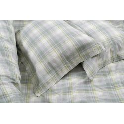 Постельное белье Lotus Home - Checked Madras зеленый семейный, , 4