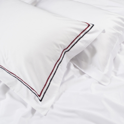 Постельное белье MieCasa сатин - Houston lacivert-kirmizi синий-красный евро, , 4