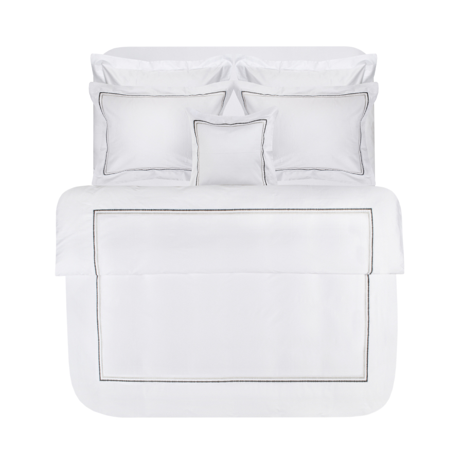 Постельное белье MieCasa сатин - Houston antrasit-gri антрацит-серый евро