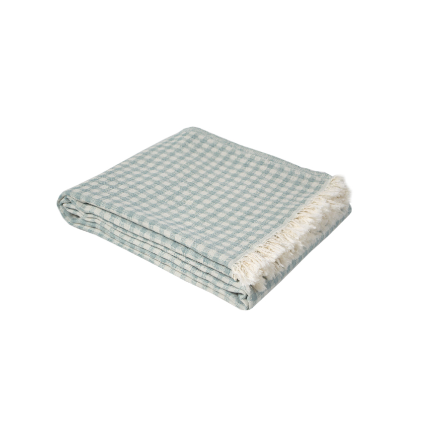 Покрывало Lotus Home - Checked Gingham зеленый 190*225