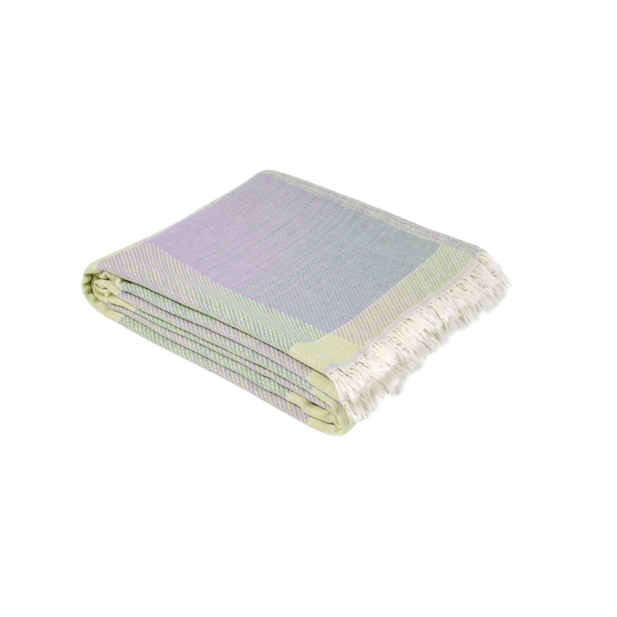 Покрывало Lotus Home - Checked Madras зеленый 190*225