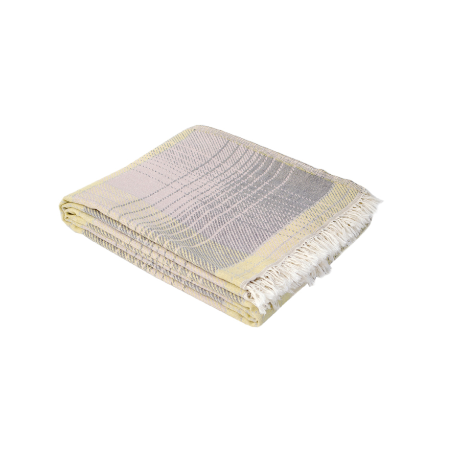 Покрывало Lotus Home - Checked Madras серый 190*225