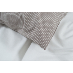 Постельное белье Lotus Home - Premium Percale Stripe коричневый семейный, , 6