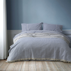 Покрывало Lotus Home - Premium Stripe синий 190*225, , 3