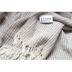 Покрывало Lotus Home - Premium Stripe коричневый 190*225, , 5