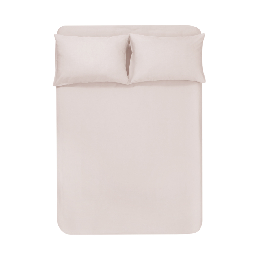 Простынь на резинке с наволочками Penelope - Celine pudra пудровый 180*200+50*70 (2)