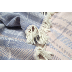 Покрывало Lotus Home - Checked Caledonia голубой 190*225, , 6