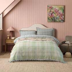 Покрывало Lotus Home - Checked Caledonia мятный 190*225, , 3