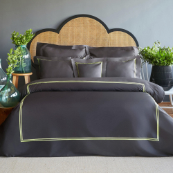 Постельное белье MieCasa сатин - Milano antrasit-yesil антрацит-зеленый евро, , 3