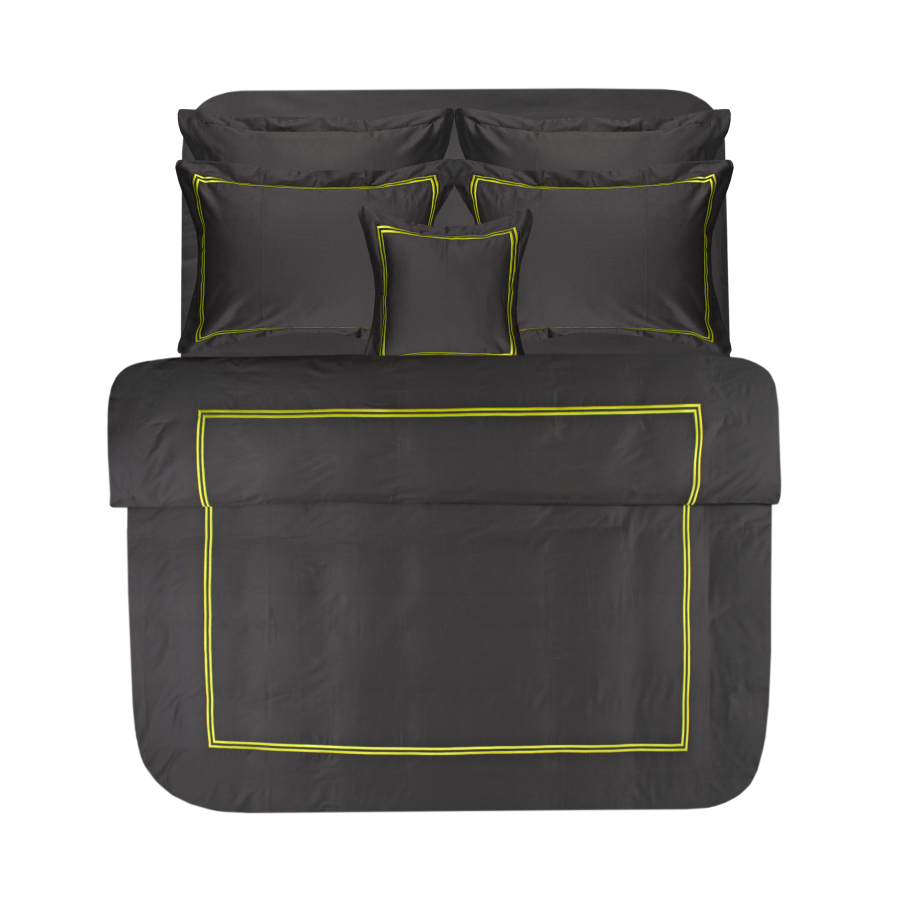 Постельное белье MieCasa сатин - Milano antrasit-yesil антрацит-зеленый king size