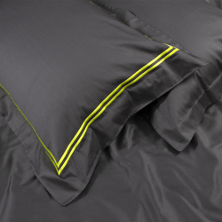 Постельное белье MieCasa сатин - Milano antrasit-yesil антрацит-зеленый king size, , 6