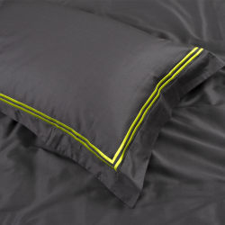 Постельное белье MieCasa сатин - Milano antrasit-yesil антрацит-зеленый king size, , 7