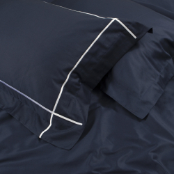 Постельное белье MieCasa сатин - Plus lacivert-beyaz синий-белый king size, , 5