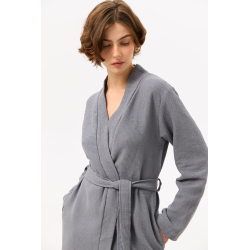 Халат-кимоно Lotus Home - Enika серый L/XL, , 5