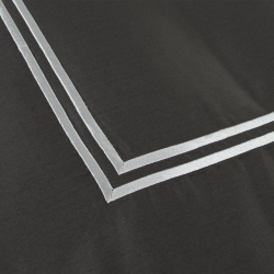 Постельное белье MieCasa сатин - Milano antrasit-beyaz антрацит-белый евро, , 9