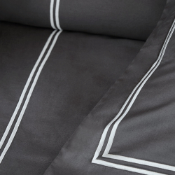 Постельное белье MieCasa сатин - Milano antrasit-beyaz антрацит-белый евро, , 10