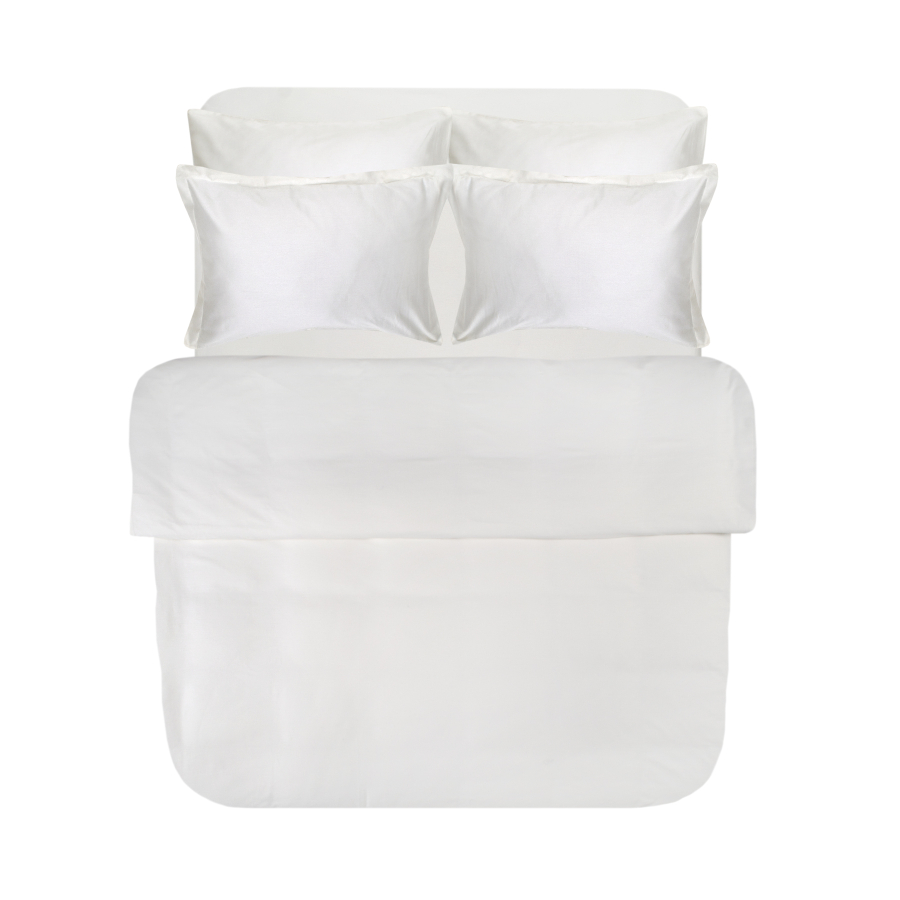 Постельное белье сатин 210ТС Lotus Home - Brista молочный семейный (160*200+30см)