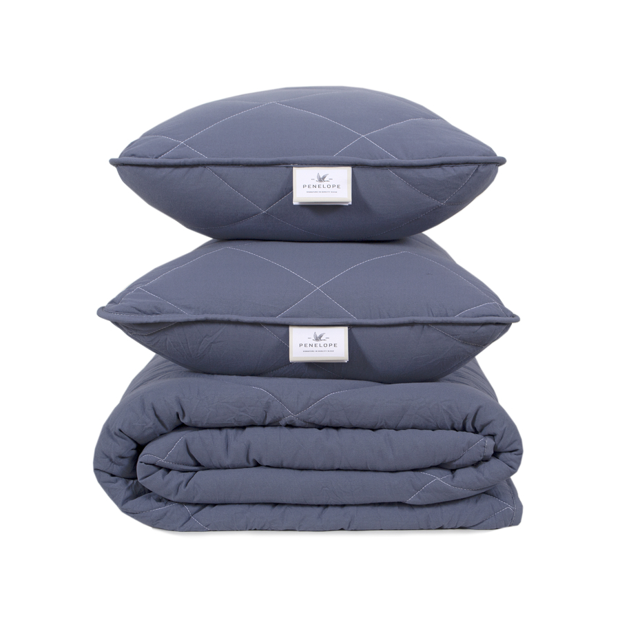 Набор одеяло с подушками Penelope - Colors in Comfort denim деним евро