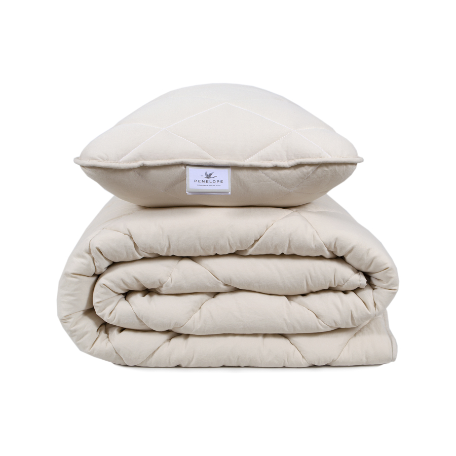 Набор одеяло с подушкой Penelope - Colors in Comfort cream кремовый полуторный