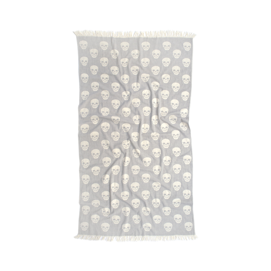 Полотенце Lotus Home Pestemal - Skull 90*160 grey серый