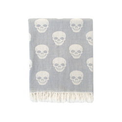 Полотенце Lotus Home Pestemal - Skull 90*160 grey серый, , 4