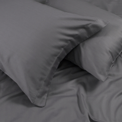Постельное белье сатин 210ТС Lotus Home - Brista антрацит семейный (160*200+30см), , 6