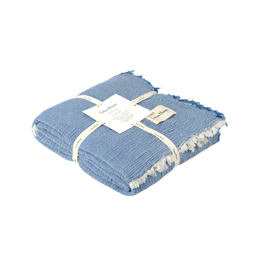 Покрывало Lotus Home - Larna muslin blue 200*220