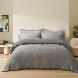 Покрывало Lotus Home - Larna muslin anthracite 160*200, , 3