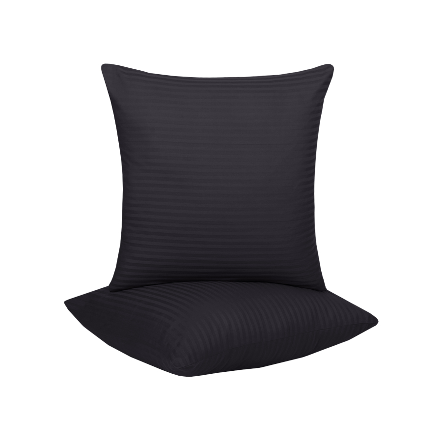 Наволочки Lotus Отель - Сатин Страйп 1*1 черный Турция 45*45 (2 шт)