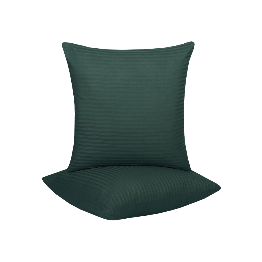 Наволочки Lotus Отель - Сатин Страйп 1*1 изумруд Турция 45*45 (2 шт)