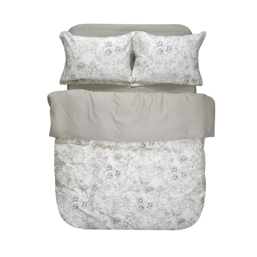 Постельное белье сатин Lotus Home - Wesiya оливковый евро