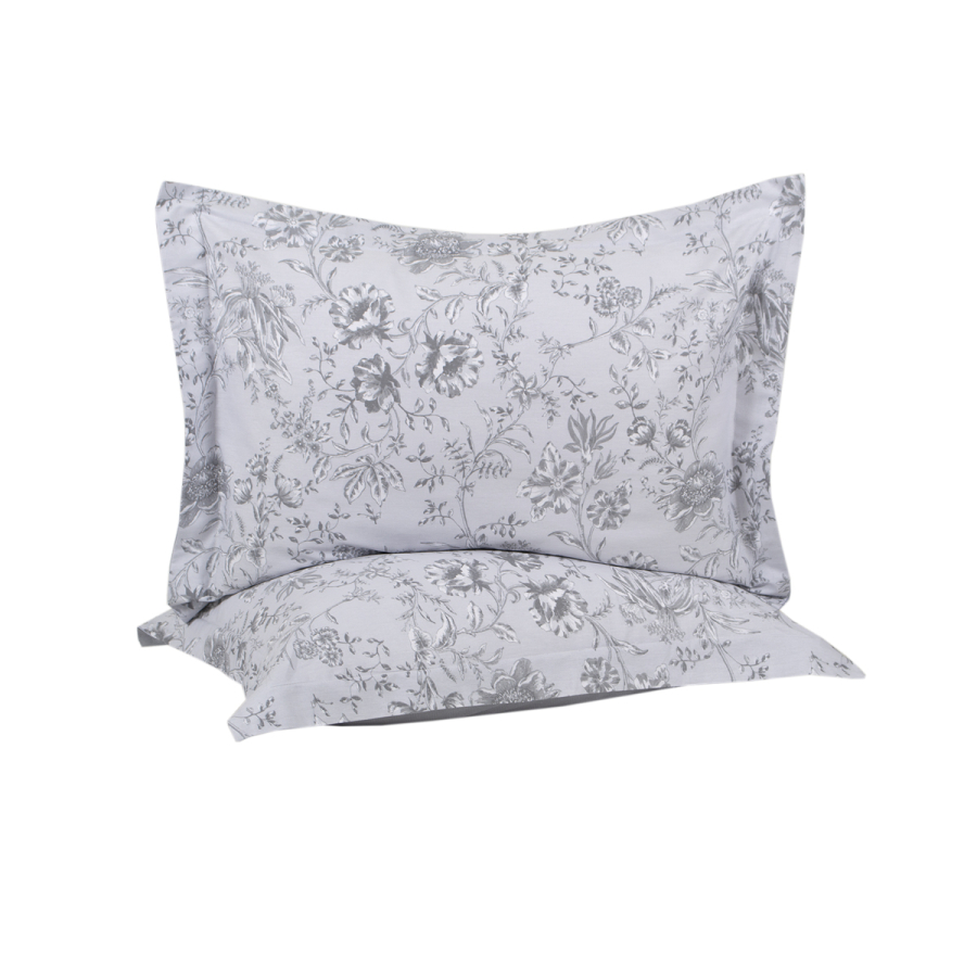 Наволочки сатин Lotus Home - Wesiya серый 50*70+5 (2 шт)