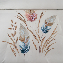 Постельное белье Dantela Vita сатин с вышивкой - Bohem bej бежевый евро, , 4